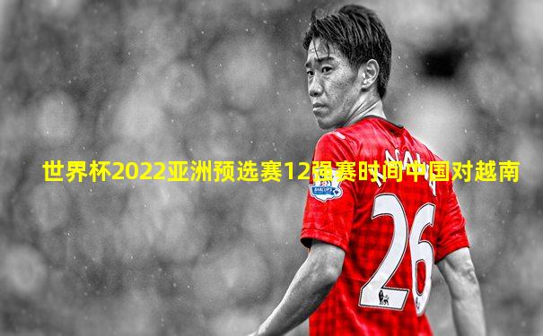 世界杯2022亚洲预选赛12强赛时间中国对越南