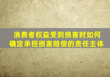 消费者权益受到损害时如何确定承担损害赔偿的责任主体