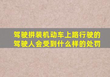 驾驶拼装机动车上路行驶的驾驶人会受到什么样的处罚